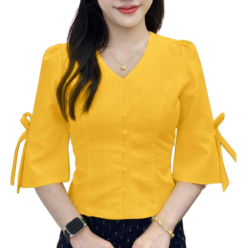 ZANZEA Женская повседневная летняя блузка с V-образным вырезом, рукавами 3/4 и расклешенным силуэтом 5XL
ZANZEA Женская повседневная летняя блузка с V-образным вырезом, рукавами 3/4 и расклешенным силуэтом 5XL