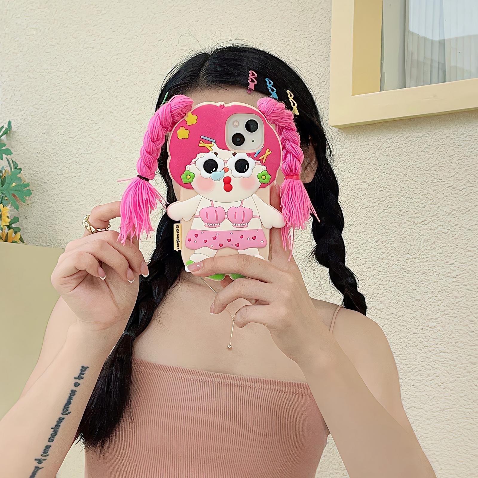 For iPhone 15 Silicone Case Cute Twin Braids Girl Design Shockproof Phone Back Cover As Shown A
For iPhone 15 Silicone Case Cute Twin Braids Girl Design Shockproof Phone Back Cover As Shown A