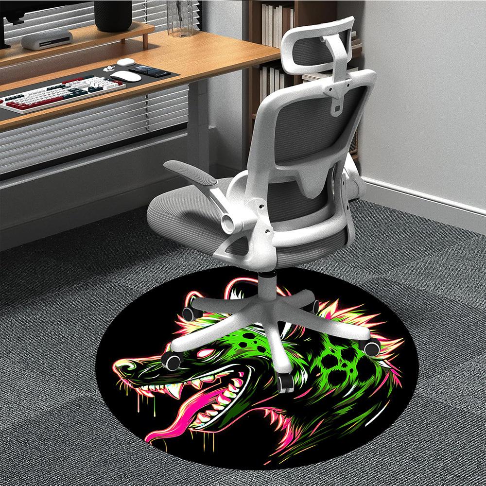 1pc Neon Wolf Head Chair Carpet for Office, Round Non Slip Durable Large Size Office Carpet, Suitable for Office 80cm
1pc Neon Wolf Head Chair Carpet for Office, Round Non Slip Durable Large Size Office Carpet, Suitable for Office 80cm