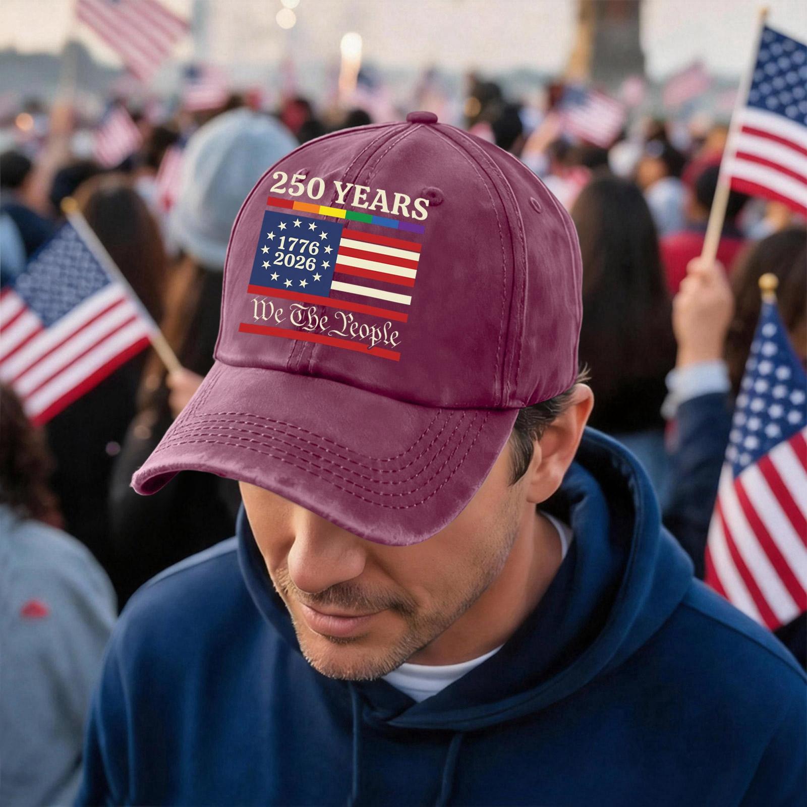 Men s and Women s Matching American 250th Anniversary Anniversary Embroidered Vintage Washed Baseball Cap One Size винний
Men s and Women s Matching American 250th Anniversary Anniversary Embroidered Vintage Washed Baseball Cap One Size винний