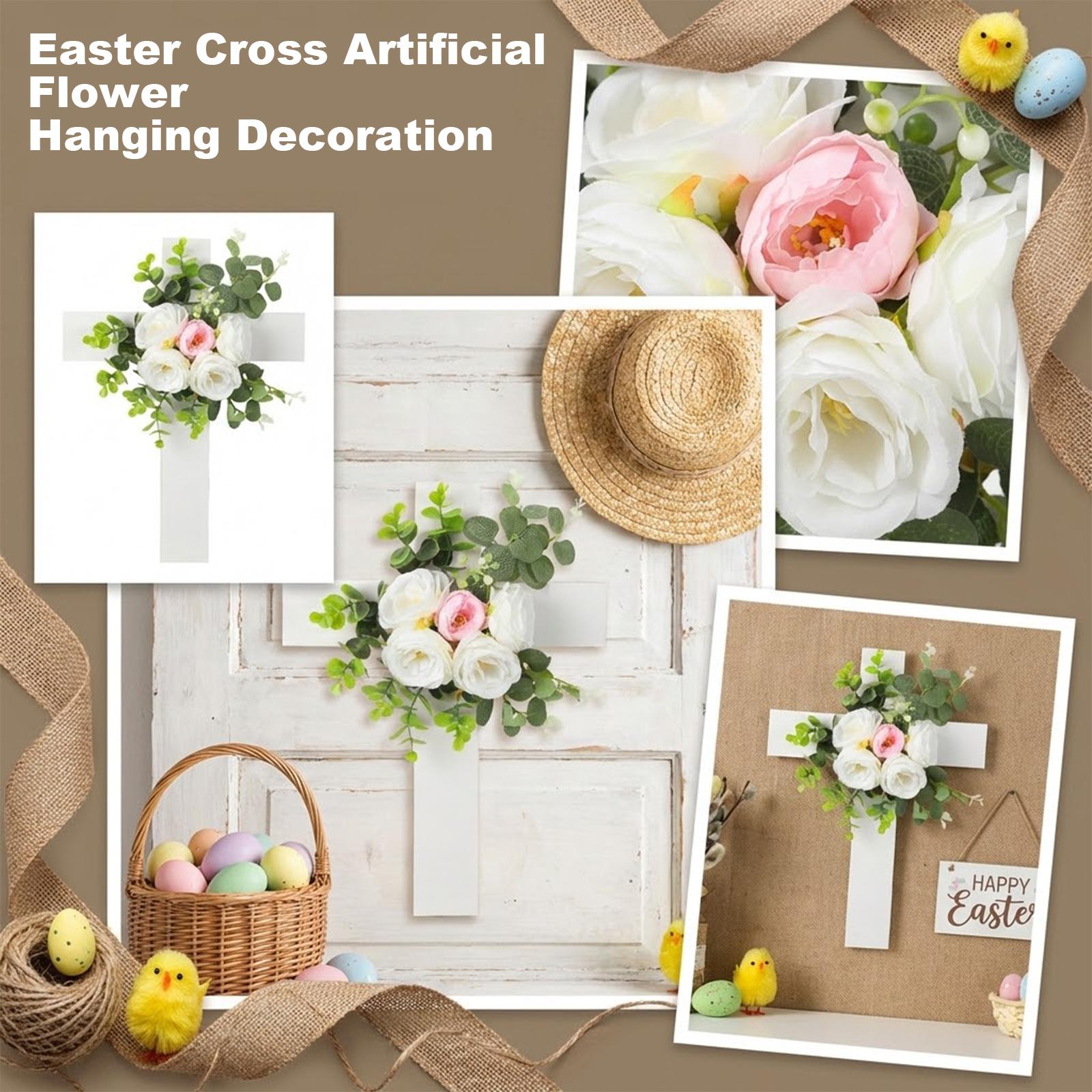 Easter Cross Artificial Flower Decoration, Holiday Party Wall Decoration, Outdoor Wreath, Door Hanging, Wall Hanging One Size
Easter Cross Artificial Flower Decoration, Holiday Party Wall Decoration, Outdoor Wreath, Door Hanging, Wall Hanging One Size