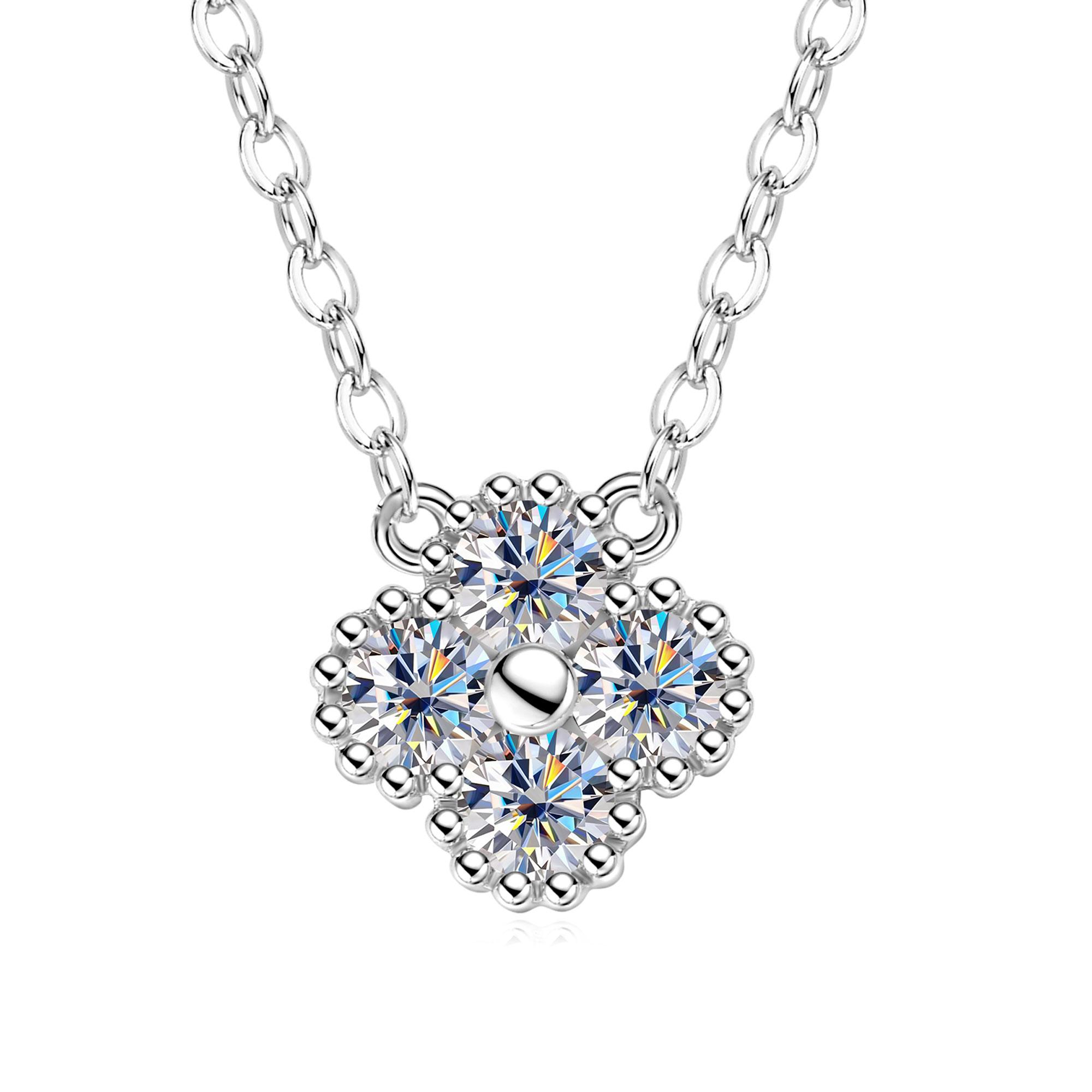 Sweetrain Certified Moissanite Pendant Necklace for Women Classic Clover Flower Neck Chain Pure Silver Chain Charm Full Moissanite
Sweetrain Certified Moissanite Pendant Necklace for Women Classic Clover Flower Neck Chain Pure Silver Chain Charm Full Moissanite