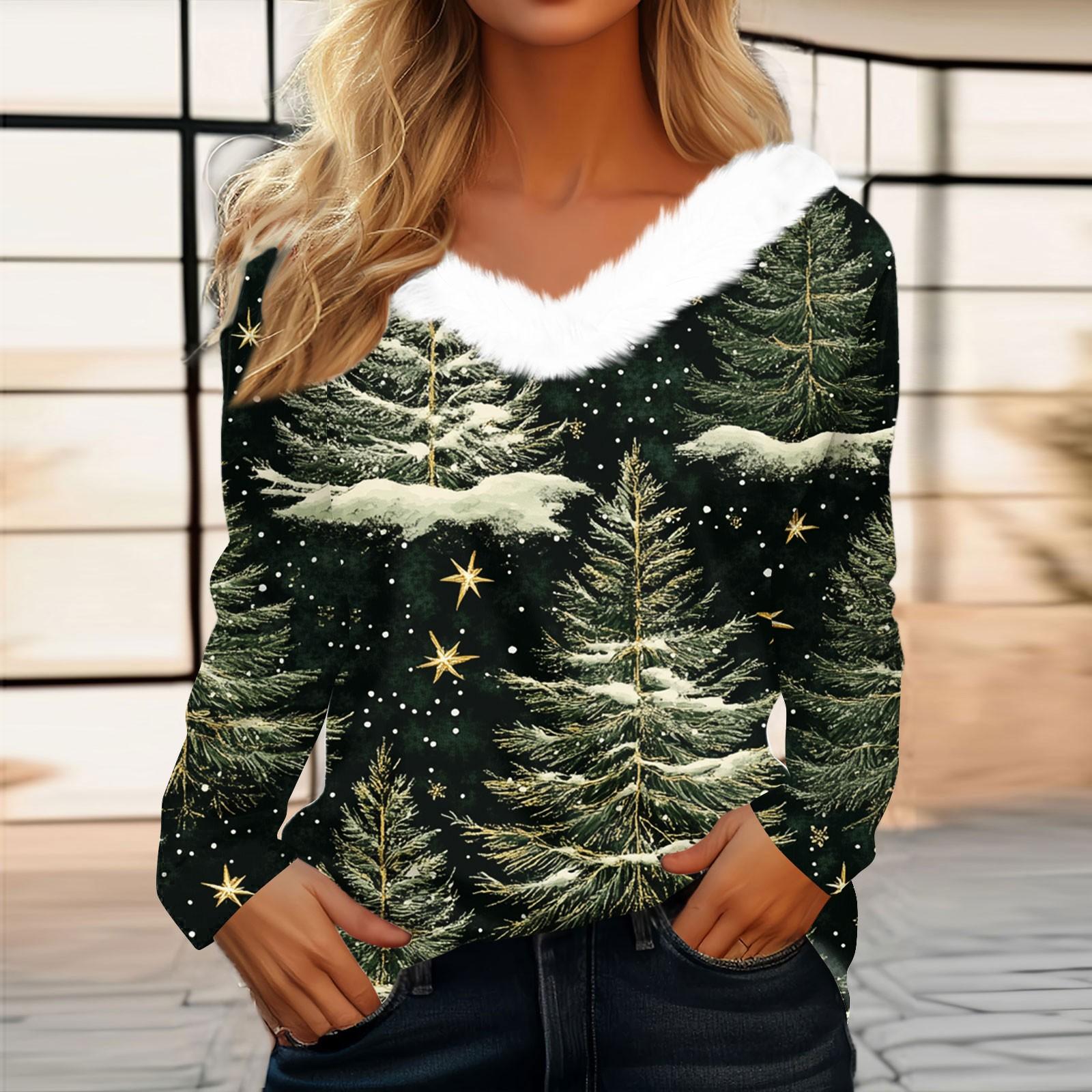Жіноча футболка Різдвяна сорочка з довгим рукавом і різдвяним флісовим коміром з V-подібним вирізом XXXL
Жіноча футболка Різдвяна сорочка з довгим рукавом і різдвяним флісовим коміром з V-подібним вирізом XXXL