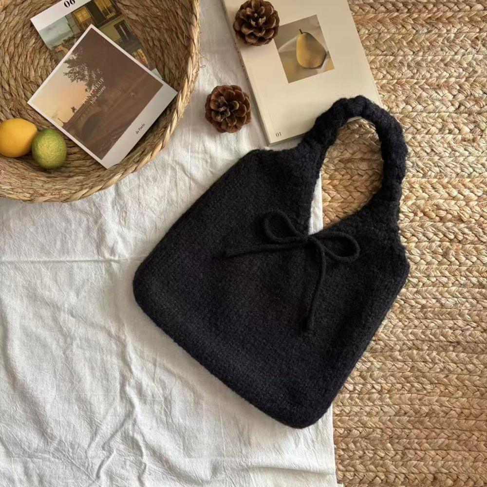 Twists Bow Knitted Handbag Soft Knit Shoulder Bag Fashion Weave Woolen Bag Shopping Bag чёрный
Twists Bow Knitted Handbag Soft Knit Shoulder Bag Fashion Weave Woolen Bag Shopping Bag чёрный