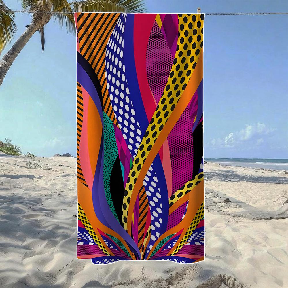 Tropical Cactus & Patchwork & Flame Stripe Beach Towel, Soft Durable Quick-Drying, Ideal For Summer Beach, Swimming & Camping W30*H60(CM)
Tropical Cactus & Patchwork & Flame Stripe Beach Towel, Soft Durable Quick-Drying, Ideal For Summer Beach, Swimming & Camping W30*H60(CM)