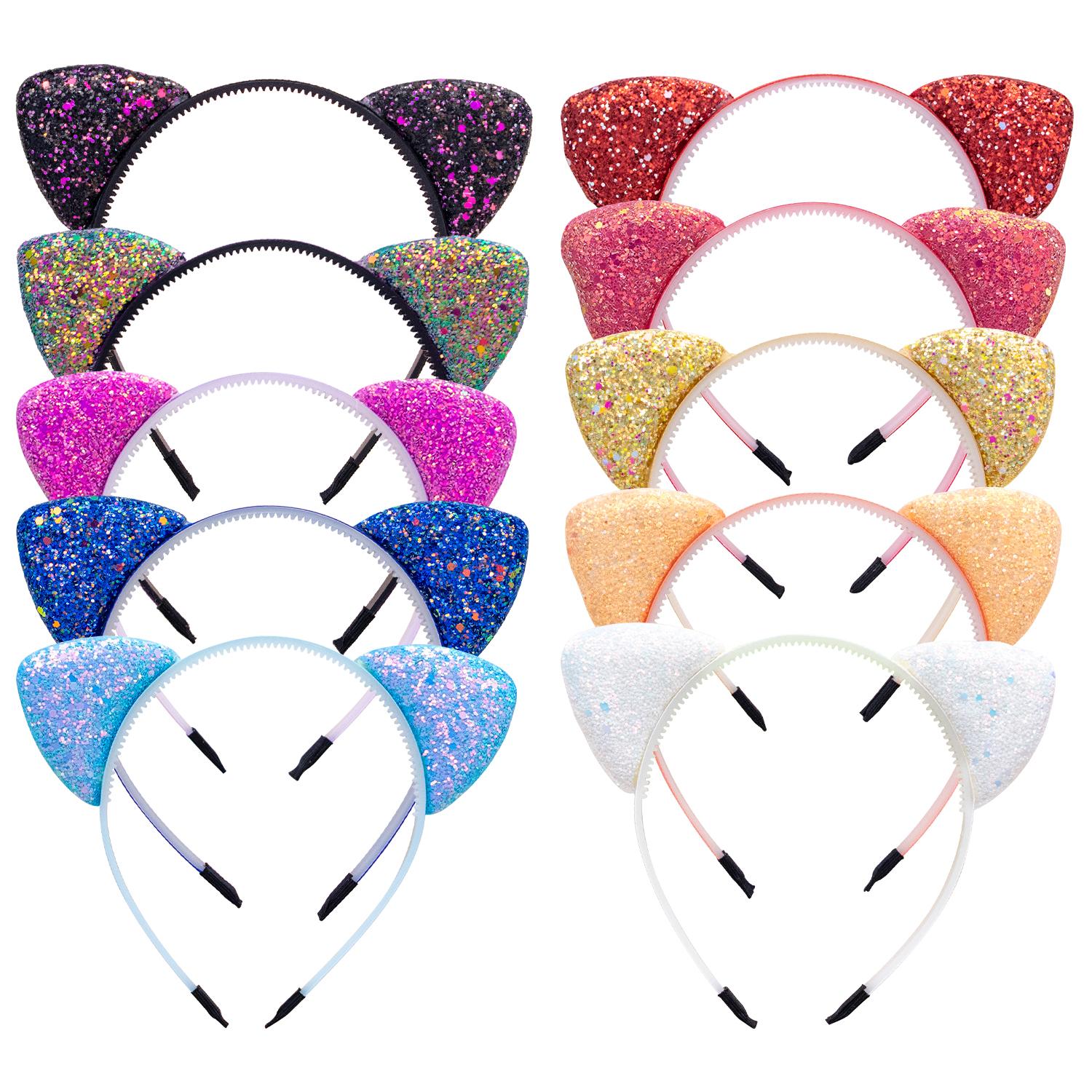 Glitter Cat Ears Headband Kitty Headband for Girls and Women Sparkly Hair Hoop Shiny Hairbands Hair Accessories for Daily
Glitter Cat Ears Headband Kitty Headband for Girls and Women Sparkly Hair Hoop Shiny Hairbands Hair Accessories for Daily