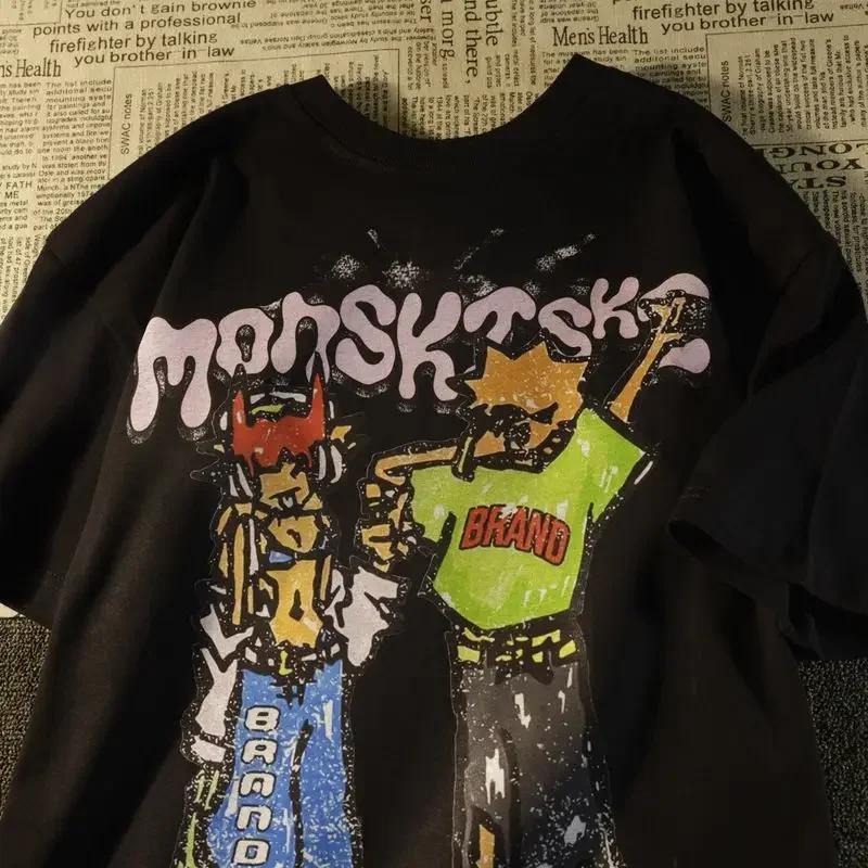 Модная американская уличная футболка с мультяшным принтом, женская летняя Y2k уличная хип-хоп свободная футболка с коротким рукавом, женская одежда, топ Y2K 3XL
Модная американская уличная футболка с мультяшным принтом, женская летняя Y2k уличная хип-хоп свободная футболка с коротким рукавом, женская одежда, топ Y2K 3XL