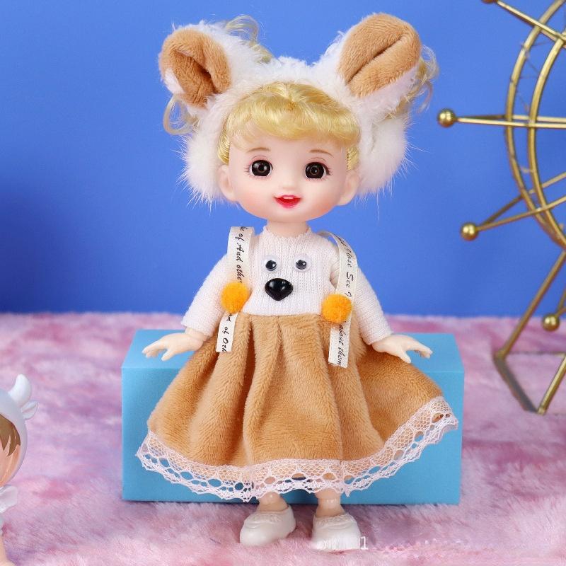 Мини-подвижная 13-шарнирная кукла 17 см, игрушка для девочек, 3D большие глаза, BJD принцесса, полная одежда, коллекция платьев, детская кукла в подарок
Мини-подвижная 13-шарнирная кукла 17 см, игрушка для девочек, 3D большие глаза, BJD принцесса, полная одежда, коллекция платьев, детская кукла в подарок