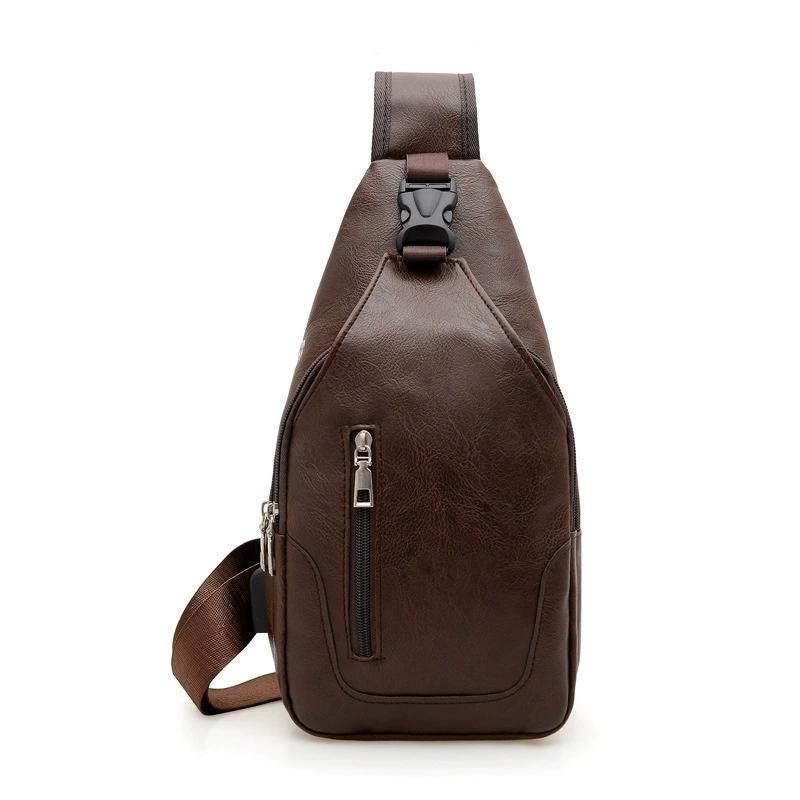 Waterproof PU Chest Bag with USB Port, Casual Travel Sling Bag Perfect Christmas Gift темно-коричневого кольору
Waterproof PU Chest Bag with USB Port, Casual Travel Sling Bag Perfect Christmas Gift темно-коричневого кольору