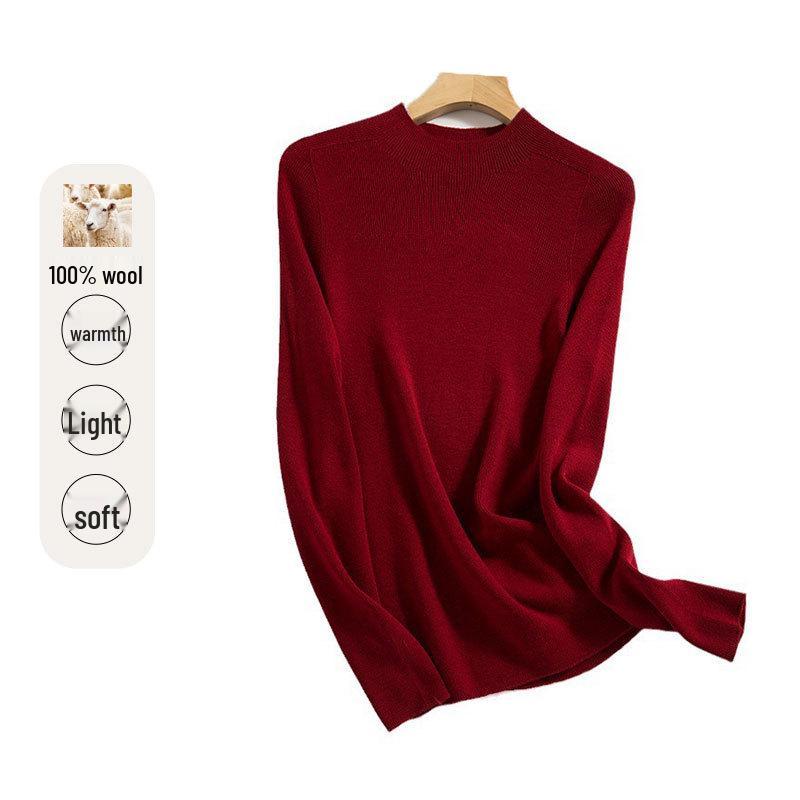 Spring 2025 Women s Red Wool Semi-High Neck Slim Fit Pullover Sweater, Machine Washable Large
Spring 2025 Women s Red Wool Semi-High Neck Slim Fit Pullover Sweater, Machine Washable Large