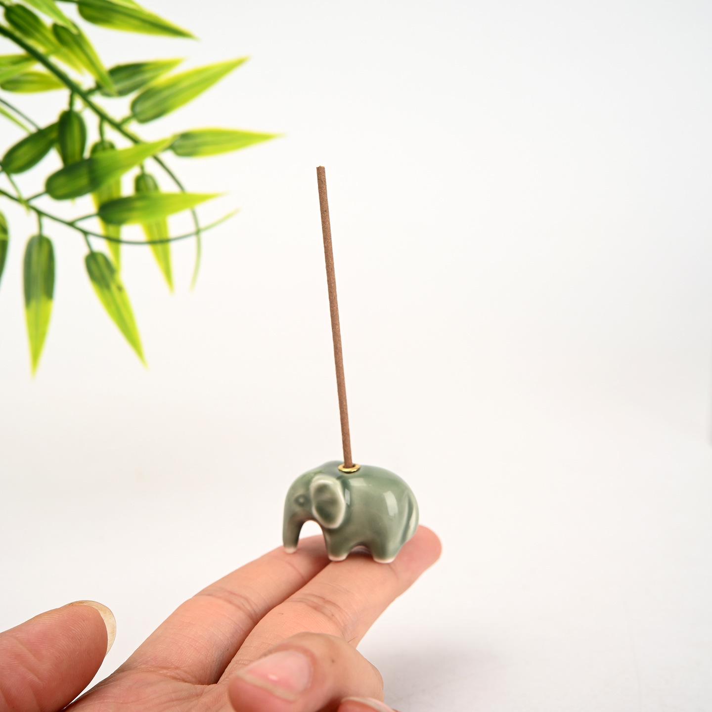 Adorable Mini Elephant Ceramic Incense Holder - Indoor Ornament & Stick Burner
Adorable Mini Elephant Ceramic Incense Holder - Indoor Ornament & Stick Burner