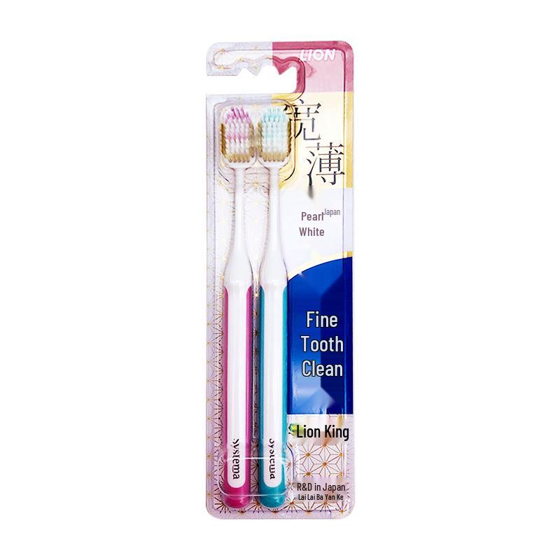 Japan Lion Fine Bristle Soft Toothbrush, Pearl White, Wide & Thin Head, 2-Pack for Men, Women, Couples.
Japan Lion Fine Bristle Soft Toothbrush, Pearl White, Wide & Thin Head, 2-Pack for Men, Women, Couples.