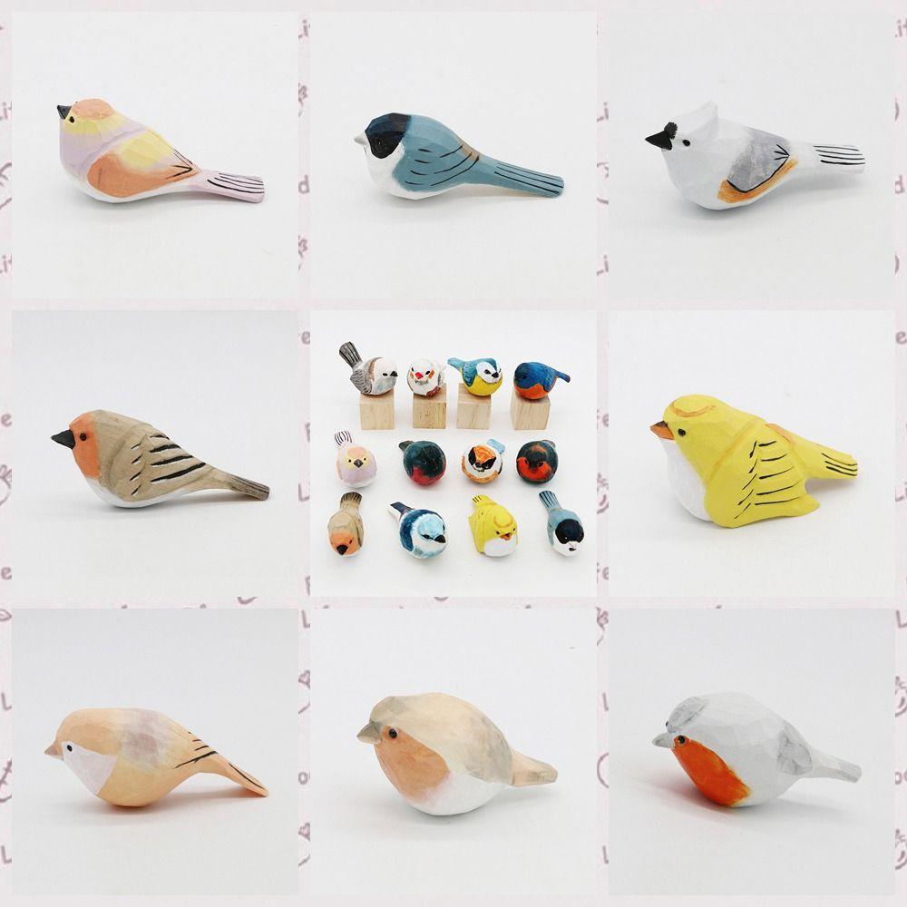 Mini Wood Carving Bird Cute Wooden Bird Figurine Multi-style Small Bird Ornament Tabletop 1
Mini Wood Carving Bird Cute Wooden Bird Figurine Multi-style Small Bird Ornament Tabletop 1