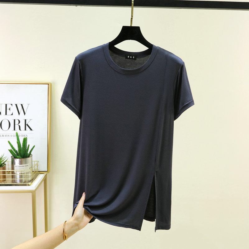 L to 6XL Plus size Side Slit Tee Modal Short Sleeve Tshirt Loose Fit Casual T-Shirt Stretchy & Comfy Tees Simple Basic Tops for Women 6XL
L to 6XL Plus size Side Slit Tee Modal Short Sleeve Tshirt Loose Fit Casual T-Shirt Stretchy & Comfy Tees Simple Basic Tops for Women 6XL