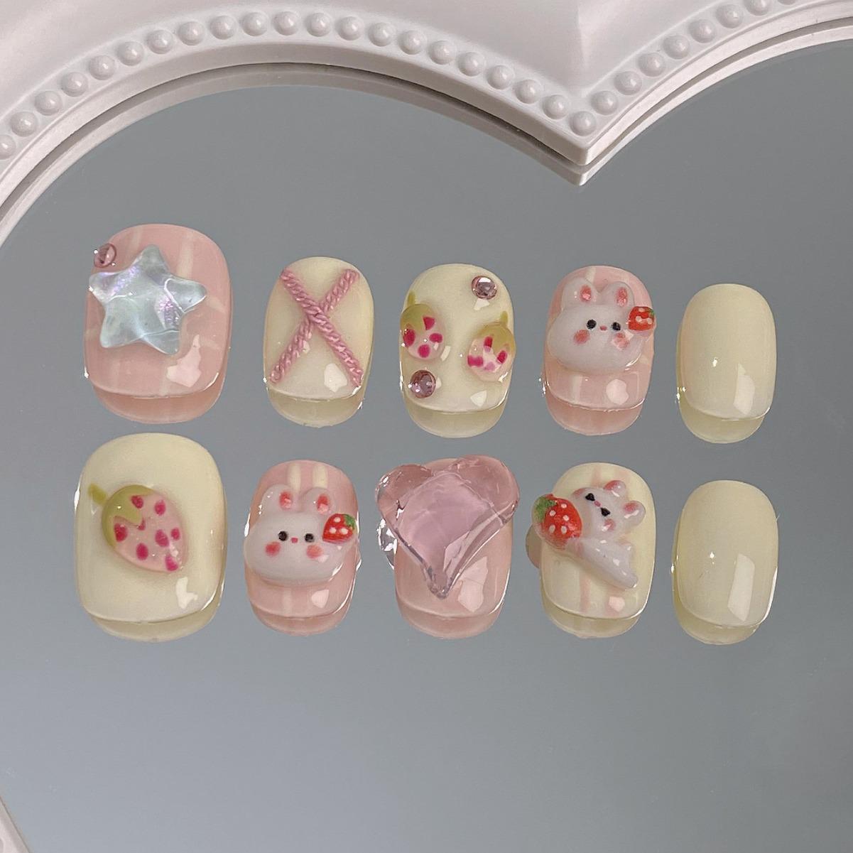 2024 Cute White Bunny Removable Press-on Nail Tips - Handmade Finished Product XS - Soft Cute Bunny
2024 Cute White Bunny Removable Press-on Nail Tips - Handmade Finished Product XS - Soft Cute Bunny
