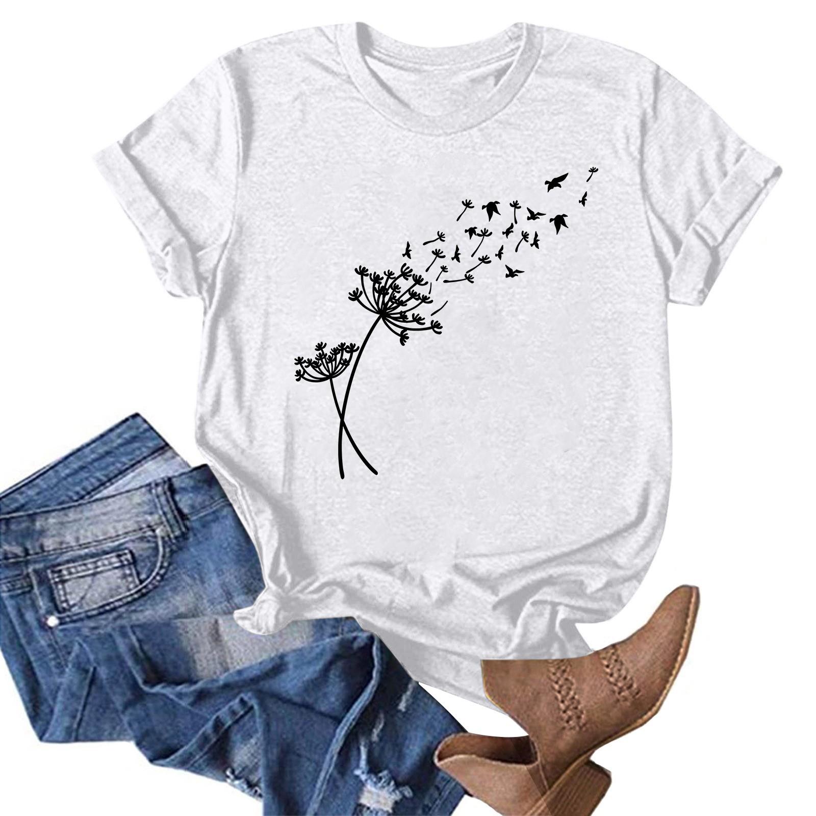 Женская модная повседневная летняя удобная блузка с круглым вырезом и коротким рукавом с принтом S белый
Женская модная повседневная летняя удобная блузка с круглым вырезом и коротким рукавом с принтом S белый