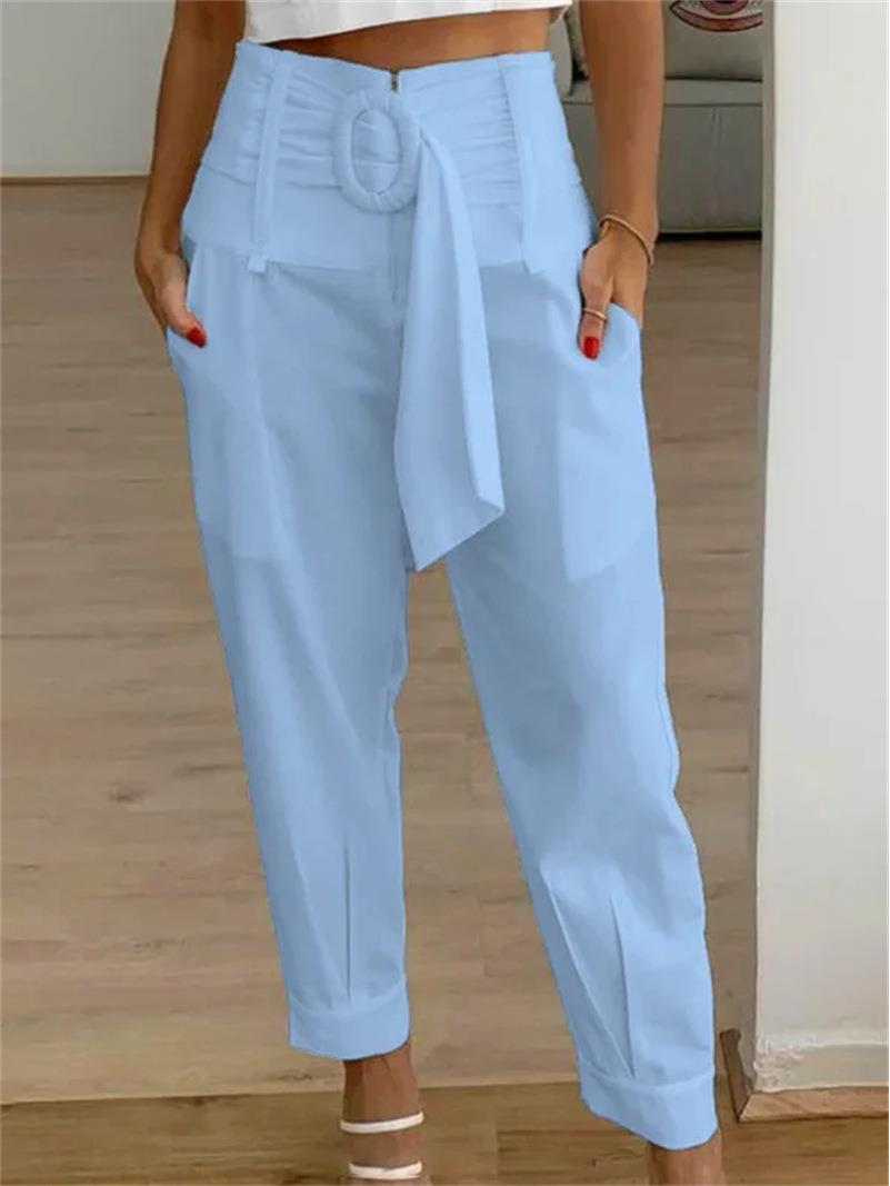 2026 Women s Slim Fit Cropped Pants - Autumn Casual Japanese Korean Style, Polyester Work Trousers Medium світло-синій колір
2026 Women s Slim Fit Cropped Pants - Autumn Casual Japanese Korean Style, Polyester Work Trousers Medium світло-синій колір