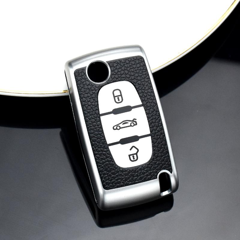 Чохол для дистанційного ключа автомобіля з шкірою 2/3 кнопки TPU для Peugeot 107 207 307 308 407 607 206 4007 3008 5008 для Citroen C2 C3 C4 C5 C6 C8 3 Button Key Case срібний
Чохол для дистанційного ключа автомобіля з шкірою 2/3 кнопки TPU для Peugeot 107 207 307 308 407 607 206 4007 3008 5008 для Citroen C2 C3 C4 C5 C6 C8 3 Button Key Case срібний