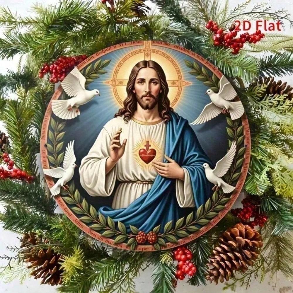 Artisan Forge Sacred Heart of Jesus Iron Wall Art 8x8 Inch Religious Metal Painting White Doves Christian Home Decor різнокольоровий
Artisan Forge Sacred Heart of Jesus Iron Wall Art 8x8 Inch Religious Metal Painting White Doves Christian Home Decor різнокольоровий