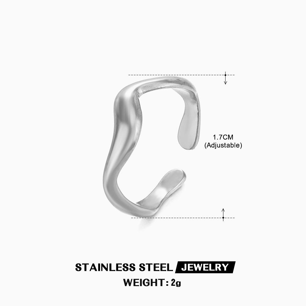 Stainless Steel New Gold Color Creative Handmade Rings for Women Irregular Wave Smooth Engagement Simple Jewelry Adjustable Ring
Stainless Steel New Gold Color Creative Handmade Rings for Women Irregular Wave Smooth Engagement Simple Jewelry Adjustable Ring