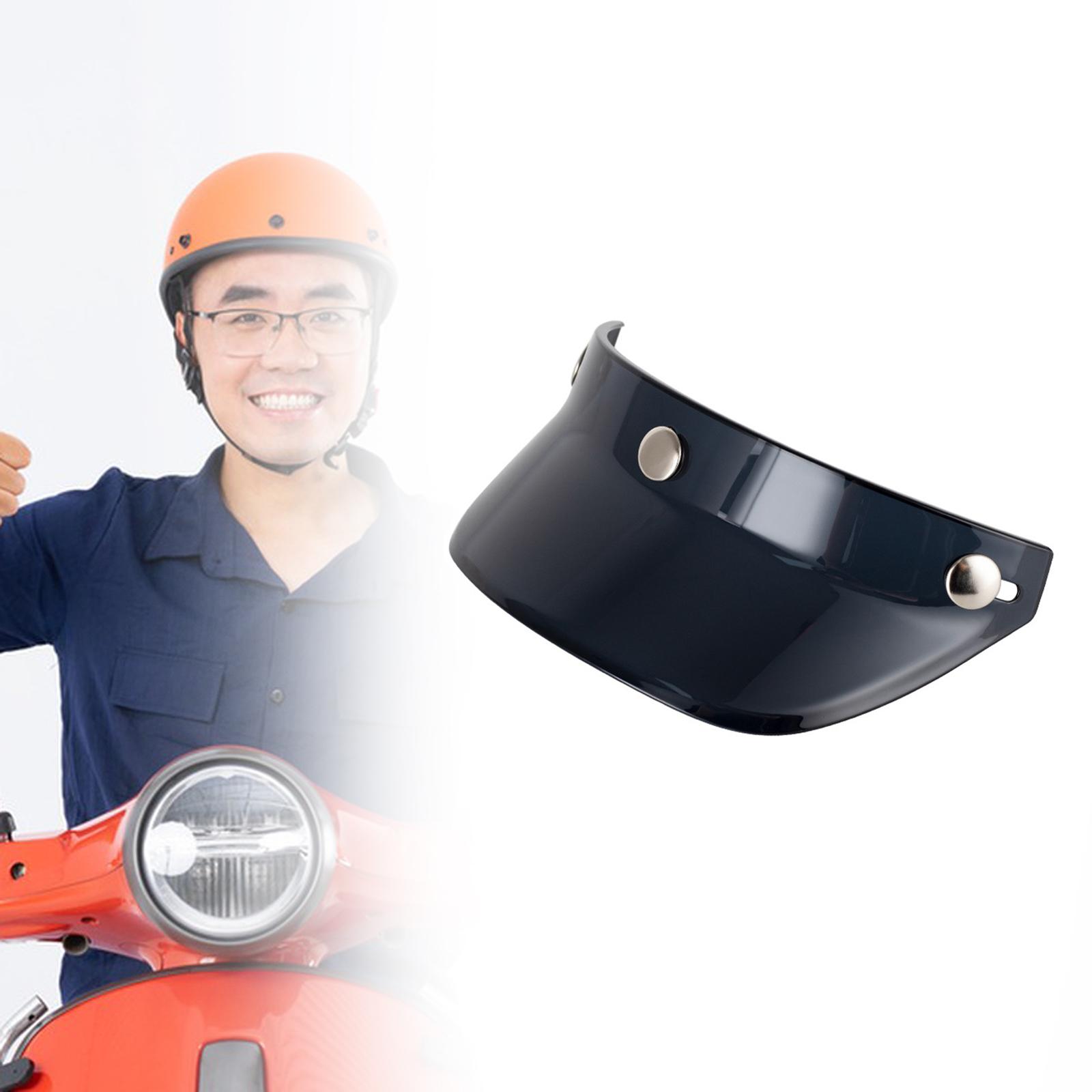 Козырек для шлема 3 Snap Visor Sunshield Peak для ретро-шлемов Half Helmets 3/4 Helmets Шлемы с 3 кнопками Аксессуары чёрный