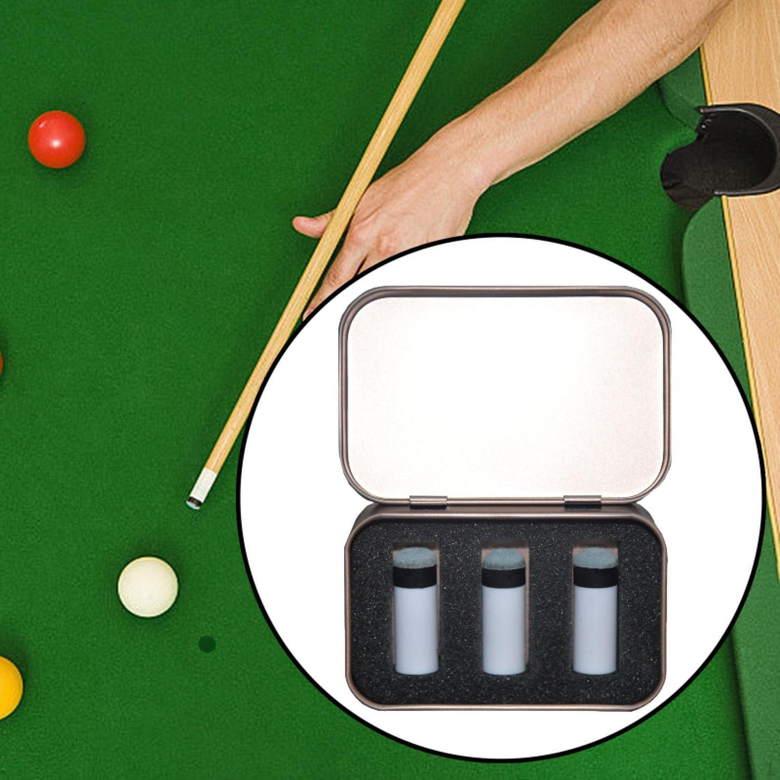 Pool Cue Tips Storage Box with 3 Durability, Professional, Premium Compact Screw Cues
Pool Cue Tips Storage Box with 3 Durability, Professional, Premium Compact Screw Cues