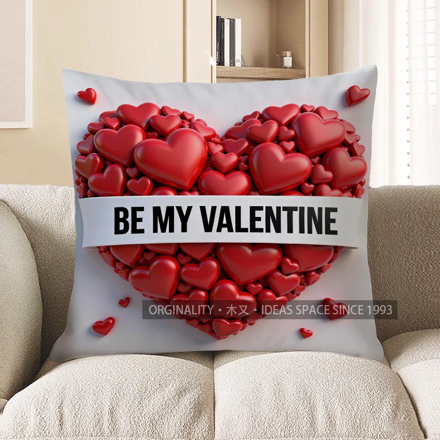 Home Decor Heart-Shaped Be My Valentine Pillow Cover Pattern Cushion Cover Suitable For Sofa Bedroom Car Pillow Cover 40x40cm
Home Decor Heart-Shaped Be My Valentine Pillow Cover Pattern Cushion Cover Suitable For Sofa Bedroom Car Pillow Cover 40x40cm