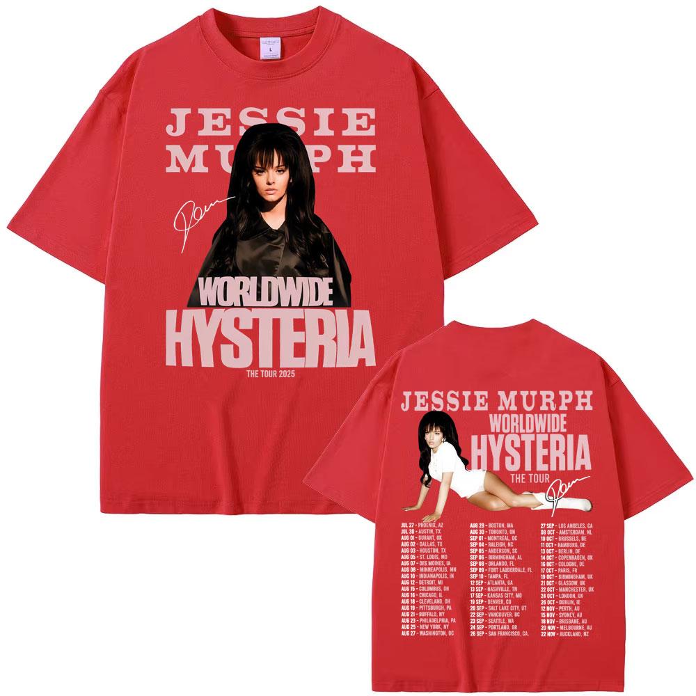Jessie Murph Worldwide Hysteria 2026 Tour T Shirt Fashion Hip Hop Music Sad Girl Concert Tshirts Men Women Casual Cotton Tshirt 2XL
Jessie Murph Worldwide Hysteria 2026 Tour T Shirt Fashion Hip Hop Music Sad Girl Concert Tshirts Men Women Casual Cotton Tshirt 2XL