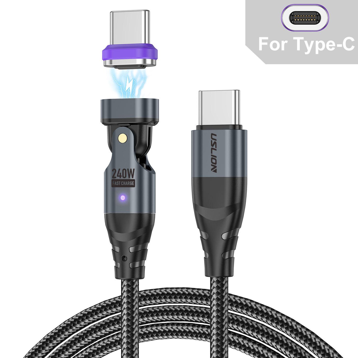 Магнитный кабель USLION 240 Вт USB-C to C для быстрой зарядки ноутбуков и мобильных телефонов Black cable + Type-C head
Магнитный кабель USLION 240 Вт USB-C to C для быстрой зарядки ноутбуков и мобильных телефонов Black cable + Type-C head