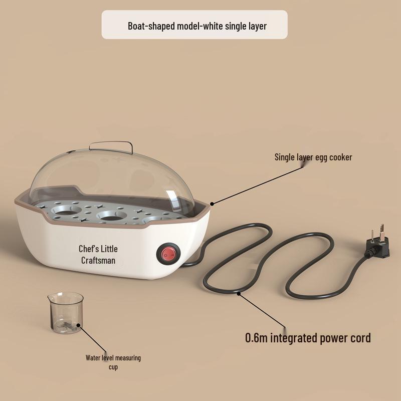 Компактная общежитийская яйцеварка с автоматическим отключением - Низкая мощность, Идеально для студентов
Компактная общежитийская яйцеварка с автоматическим отключением - Низкая мощность, Идеально для студентов