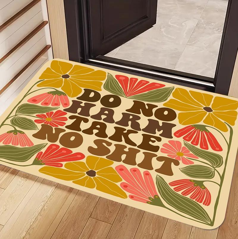 Modern Simple Retro Boho Floral Text Doormat Non-Slip Wear-Resistant Dustproof Decorative for Entrance Door Rectangle Available 40x60cm
Modern Simple Retro Boho Floral Text Doormat Non-Slip Wear-Resistant Dustproof Decorative for Entrance Door Rectangle Available 40x60cm
