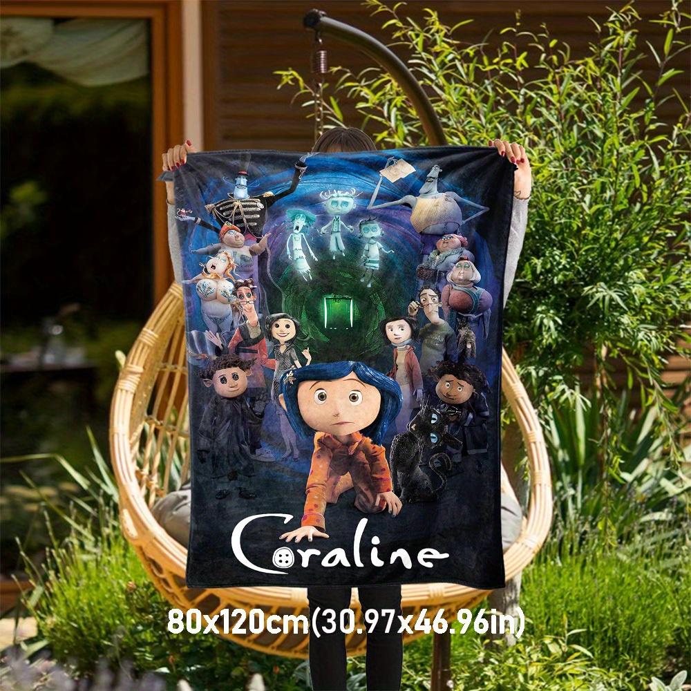 1pc Coraline Animation Theme Design Flannel Blanket - 3D Printed Soft Warm, All-Season Lightweight Throw for Camping Travel Bed-080719 80x120cm
1pc Coraline Animation Theme Design Flannel Blanket - 3D Printed Soft Warm, All-Season Lightweight Throw for Camping Travel Bed-080719 80x120cm