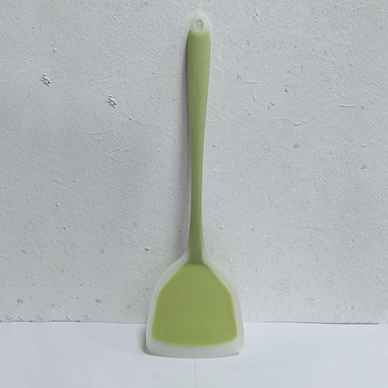 Цветная высокотемпературная силиконовая лопатка - антипригарная кухонная утварь зелёный
Цветная высокотемпературная силиконовая лопатка - антипригарная кухонная утварь зелёный