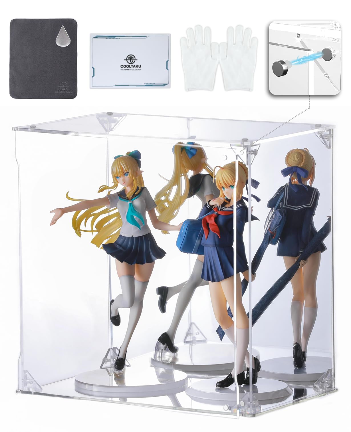 COOLTAKU Figure UV Pedestal Back Magnetic Magnet Front Collection More Assembled Acrylic Display Stain Cleaning Cloth Included 25 x Depth 15 x Height
COOLTAKU Figure UV Pedestal Back Magnetic Magnet Front Collection More Assembled Acrylic Display Stain Cleaning Cloth Included 25 x Depth 15 x Height