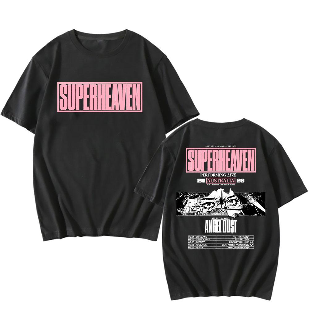 SUPERHEAVEN Australian Tour 2026 T-shirt Unisex Streetwear Summer Cotton Men/Women Tshirts Graphic Printing Merch Hip Hop XXL чорний
SUPERHEAVEN Australian Tour 2026 T-shirt Unisex Streetwear Summer Cotton Men/Women Tshirts Graphic Printing Merch Hip Hop XXL чорний