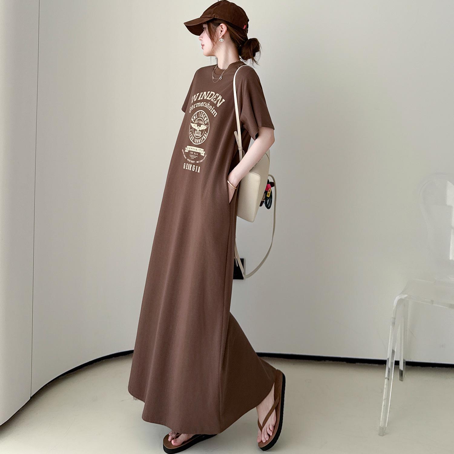 2026 Summer Fashion Women s Loose Short Sleeve Printed T-Shirt Dress - Over the Knee 2XL коричневый
2026 Summer Fashion Women s Loose Short Sleeve Printed T-Shirt Dress - Over the Knee 2XL коричневый