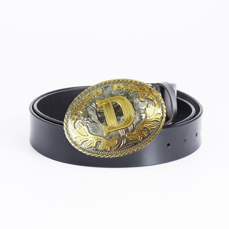 Мужской ремень из цельной коровьей кожи в стиле ретро с буквой D, двухцветный овальный ремень с золотым и серебряным узором 90cm
Мужской ремень из цельной коровьей кожи в стиле ретро с буквой D, двухцветный овальный ремень с золотым и серебряным узором 90cm