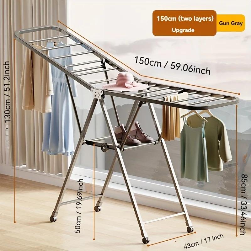 Steel Mobile Laundry Organizer with Shoe Shelf & Non-Slip Buckles, Rust-Proof Indoor/Outdoor Collapsible Dryer with Wheels чорний
Steel Mobile Laundry Organizer with Shoe Shelf & Non-Slip Buckles, Rust-Proof Indoor/Outdoor Collapsible Dryer with Wheels чорний