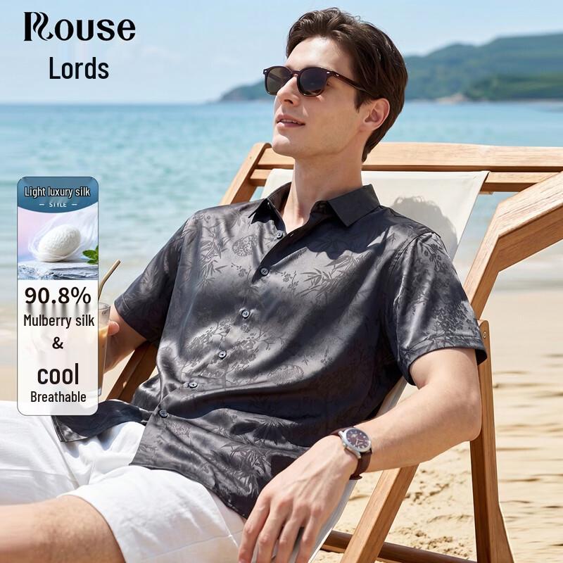 Men s Luxury Jacquard Silk Blend Short Sleeve Shirt 185
Men s Luxury Jacquard Silk Blend Short Sleeve Shirt 185