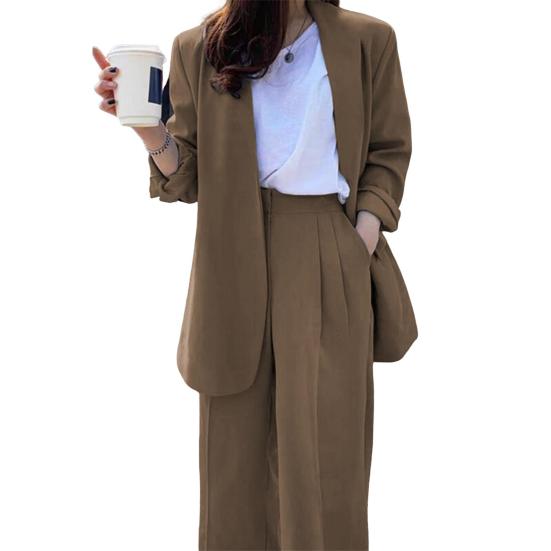 2 Pcs/Set Lady Formal Coat Pants Set Long Sleeves Open Stitch Cardigan Mid Length Jacket Loose Straight Wide Leg High Waist Trousers Formal XXXL хакі
2 Pcs/Set Lady Formal Coat Pants Set Long Sleeves Open Stitch Cardigan Mid Length Jacket Loose Straight Wide Leg High Waist Trousers Formal XXXL хакі
