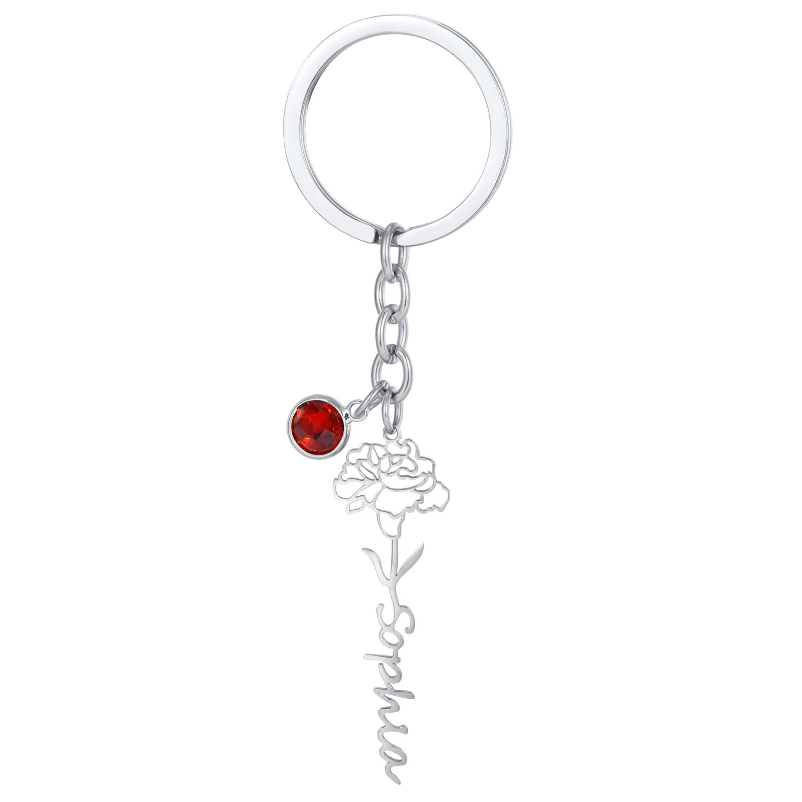 Birthday Flower Keychain Name Customized Stainless Steel Key Ring Cute Sweet Key Chains For Women Girls DIY Jewelry
Birthday Flower Keychain Name Customized Stainless Steel Key Ring Cute Sweet Key Chains For Women Girls DIY Jewelry