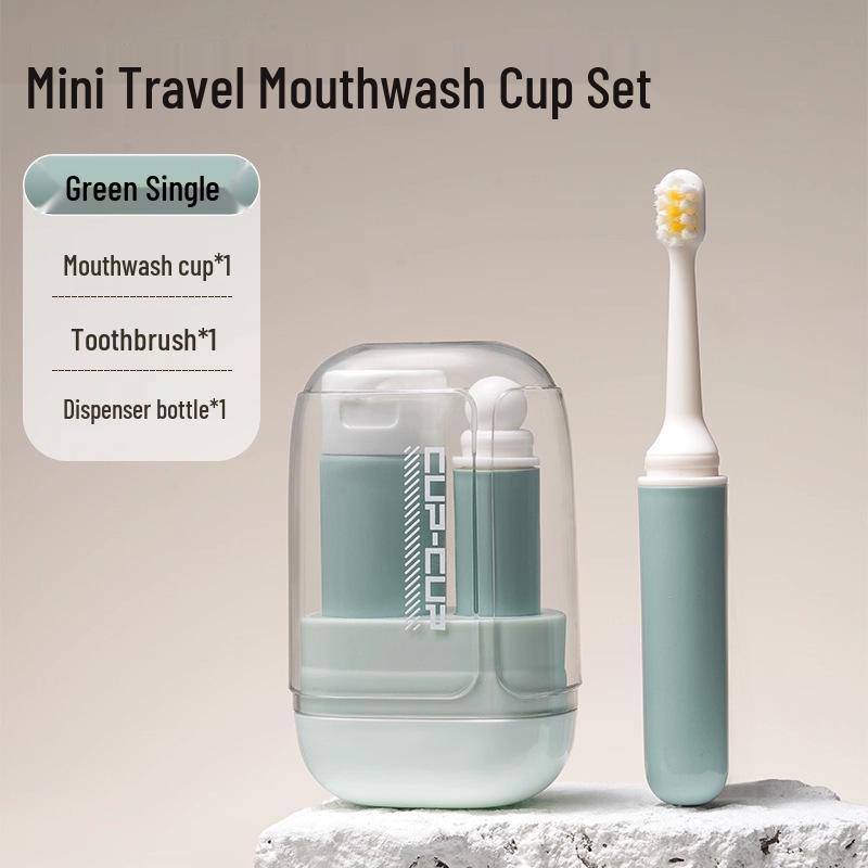 Portable Travel Toiletry Set: Folding Toothbrush, Toothpaste, and Mouthwash Cup Regular
Portable Travel Toiletry Set: Folding Toothbrush, Toothpaste, and Mouthwash Cup Regular