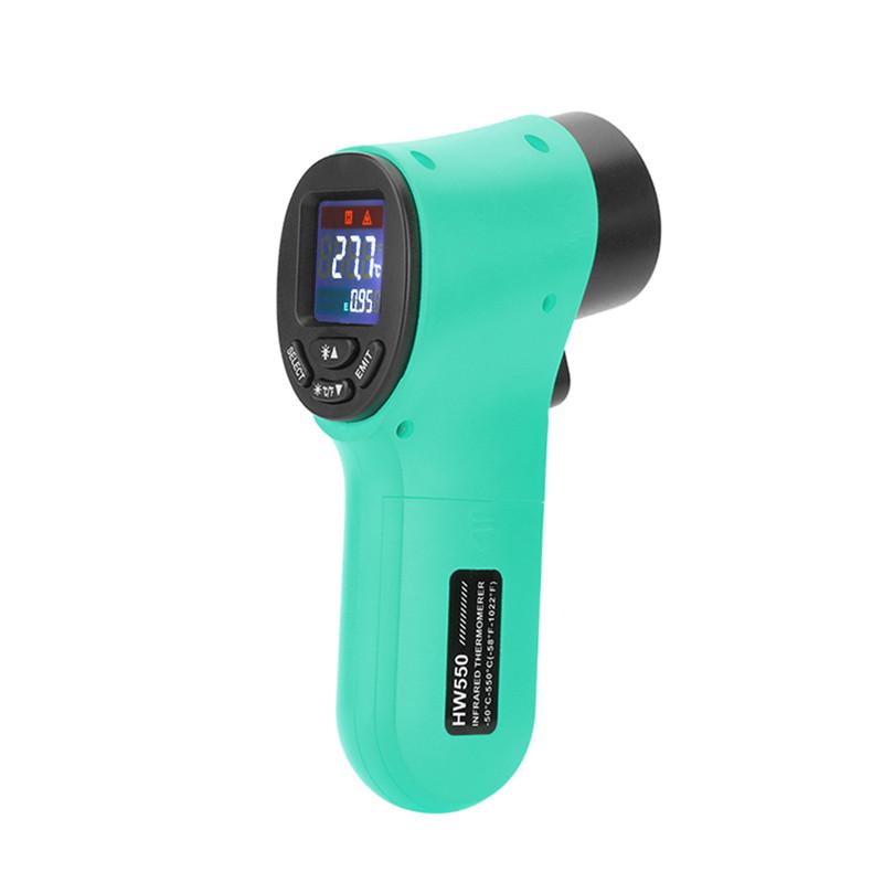 Промышленный термометр HW550 -50~550°C Бесконтактный термометр Инфракрасный пирометр Лазерный точечный промышленный тестер температуры зелёный
Промышленный термометр HW550 -50~550°C Бесконтактный термометр Инфракрасный пирометр Лазерный точечный промышленный тестер температуры зелёный