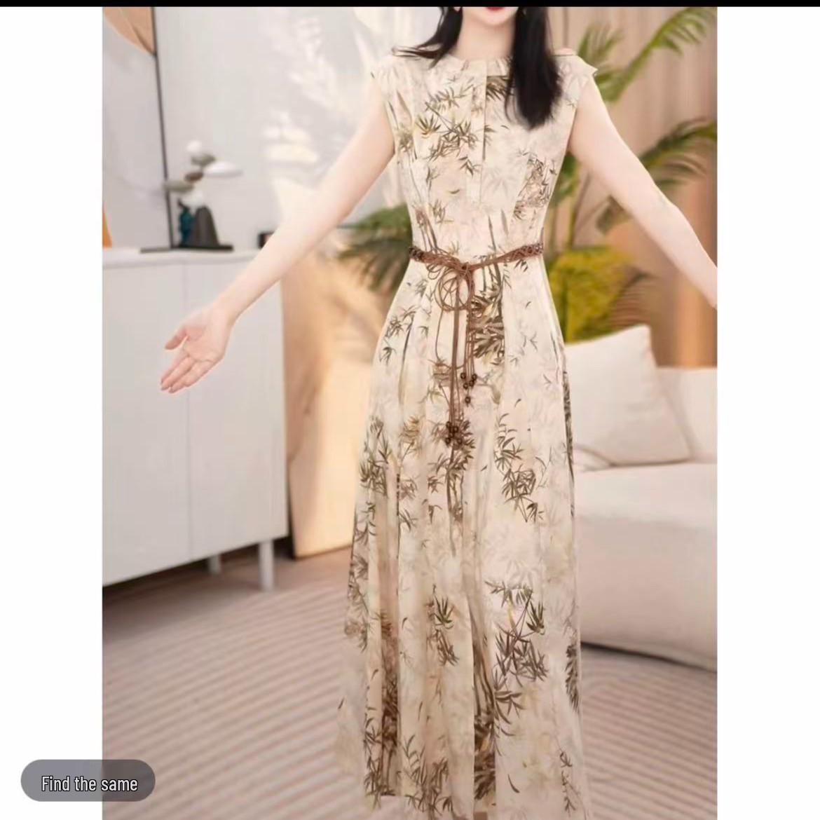 Summer 2023 Chinese Style Slimming Printed Long Dress with Lace-Up Waist 3XL 70-74kg абрикосовий
Summer 2023 Chinese Style Slimming Printed Long Dress with Lace-Up Waist 3XL 70-74kg абрикосовий