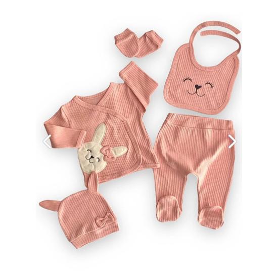 Набор из 5 предметов для выписки из больницы Cheerful Babies из органической ткани с лососем
Набор из 5 предметов для выписки из больницы Cheerful Babies из органической ткани с лососем