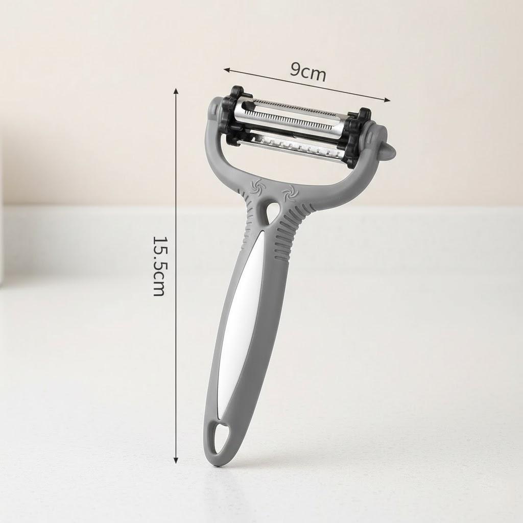3 in 1 Multifunctional 360 Degree Rotary Peeler Kitchen Tool Fruit Veggie Carrot Potato Cutter Slicer сірий
3 in 1 Multifunctional 360 Degree Rotary Peeler Kitchen Tool Fruit Veggie Carrot Potato Cutter Slicer сірий