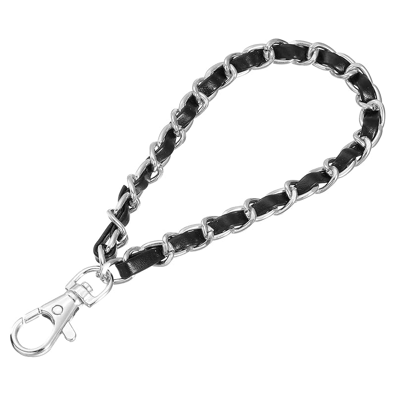 uxcell chain strap wristlet 7 Hand Wrist Lanyard Leather Wristlet Strap Replacement Wrist Strap for Clutch Wallet Keychain Bag DIY silver + black
uxcell chain strap wristlet 7 Hand Wrist Lanyard Leather Wristlet Strap Replacement Wrist Strap for Clutch Wallet Keychain Bag DIY silver + black