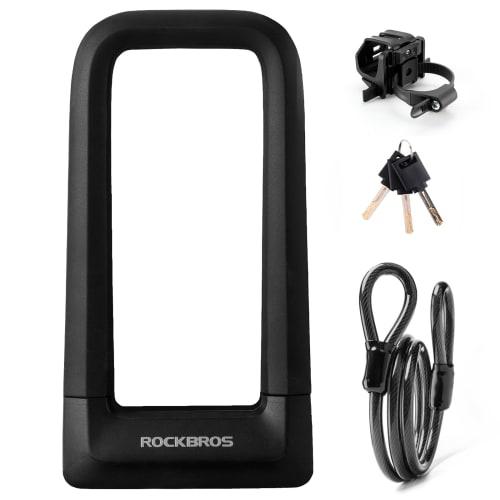 ROCKBROS Bicycle Key U-shaped Lock Key Type Bike Lock with Wire, Sturdy, Anti-Theft, High Cut Resistance, Cross Section Diameter 22mm, Weight, Silicon
ROCKBROS Bicycle Key U-shaped Lock Key Type Bike Lock with Wire, Sturdy, Anti-Theft, High Cut Resistance, Cross Section Diameter 22mm, Weight, Silicon