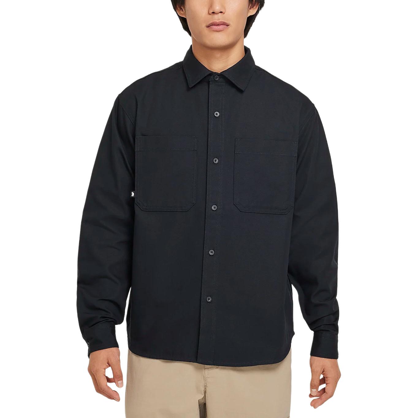 Nike SB Polo Style Solid Color Long Sleeve Multi Pocket Shirt Unisex Shirts Black White FV7346-010
Nike SB Polo Style Solid Color Long Sleeve Multi Pocket Shirt Unisex Shirts Black White FV7346-010