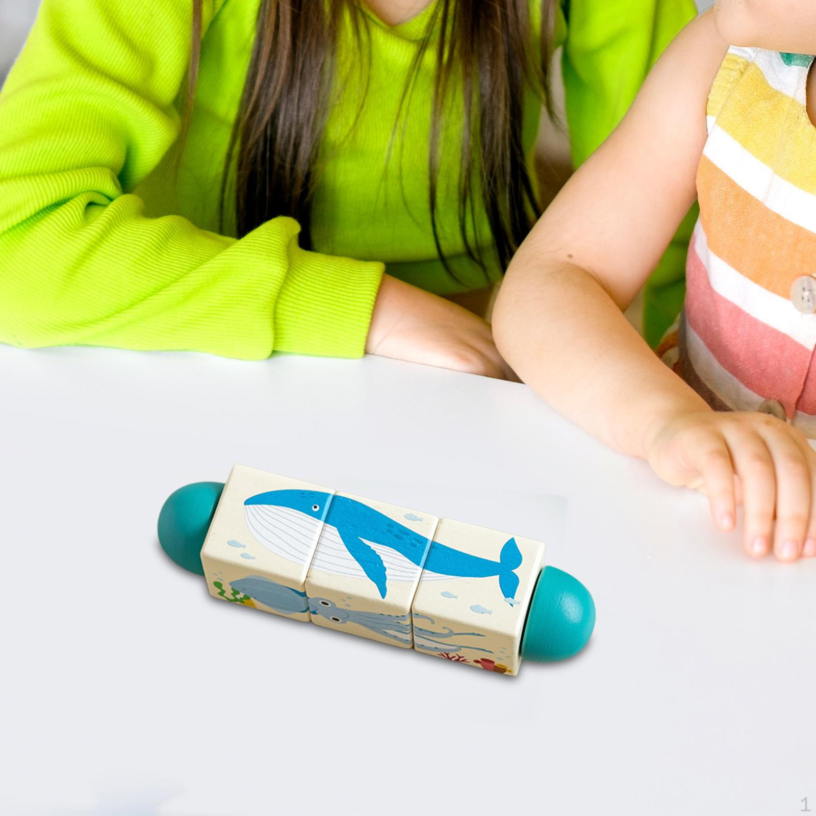 Brain Teaser Construction Block for Children 1-3, Wooden Rotating Game Ocean
Brain Teaser Construction Block for Children 1-3, Wooden Rotating Game Ocean